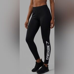 Gymshark Black Leggings with White Logo